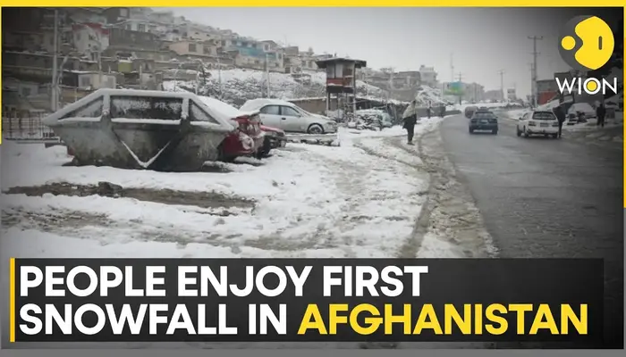 Afghanistan's first snowfall in Kabul brings joy to residents