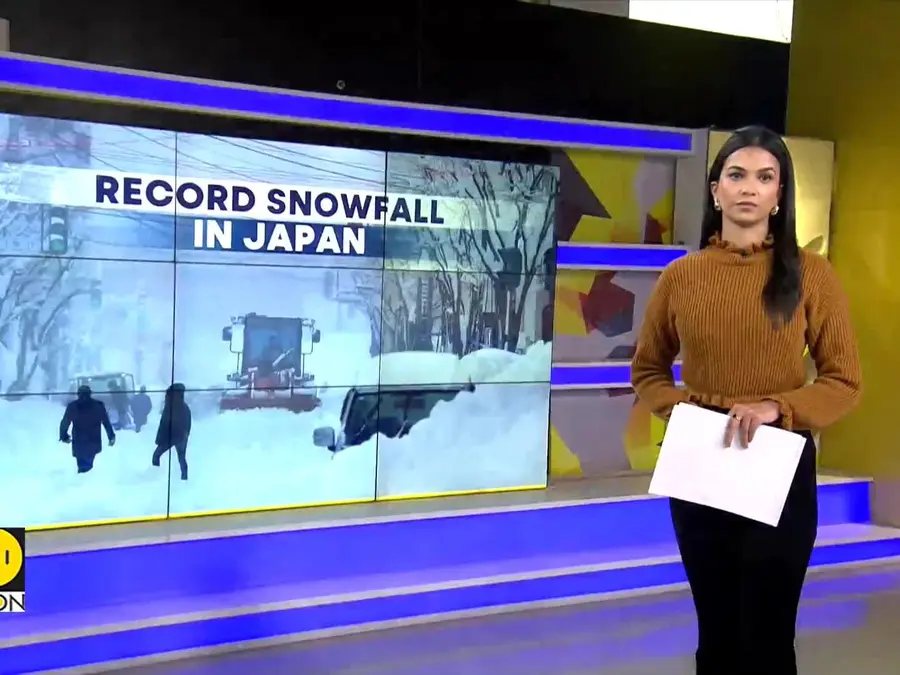 Heavy snowfall hits Japan as skiers and snowboarders flock to Mt. Isola for winter adventure.