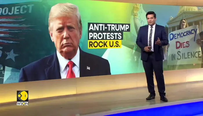 Nationwide Protests Rock US: Protesters Slam Trump, Musk & Project 2025