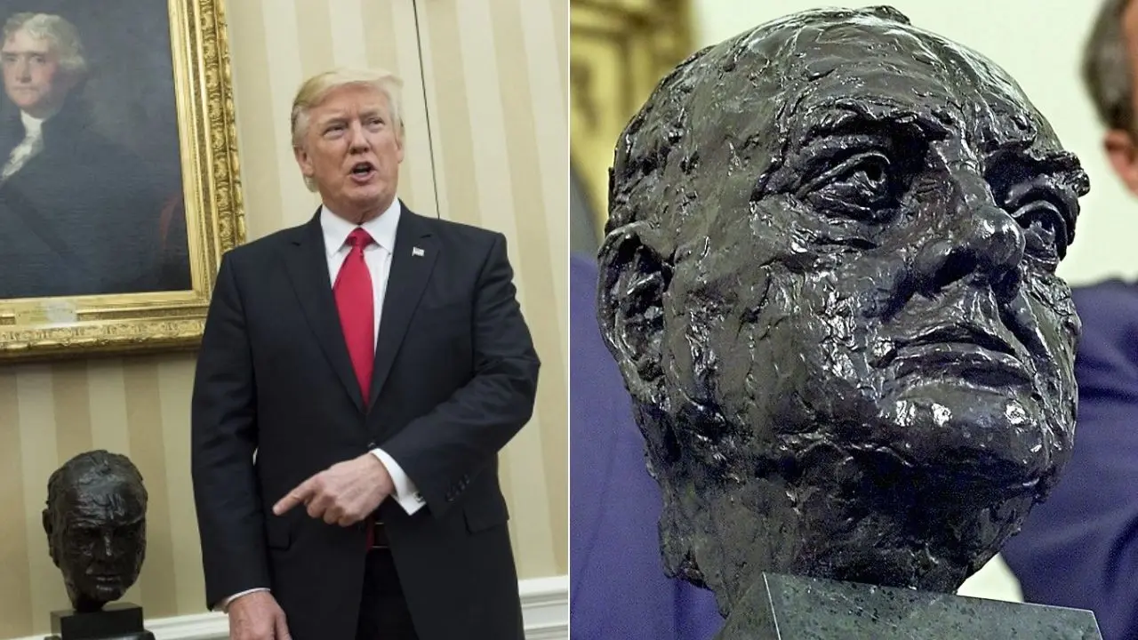 Donald Trump reinstates Winston Churchill bust, gives Oval Office a makeover