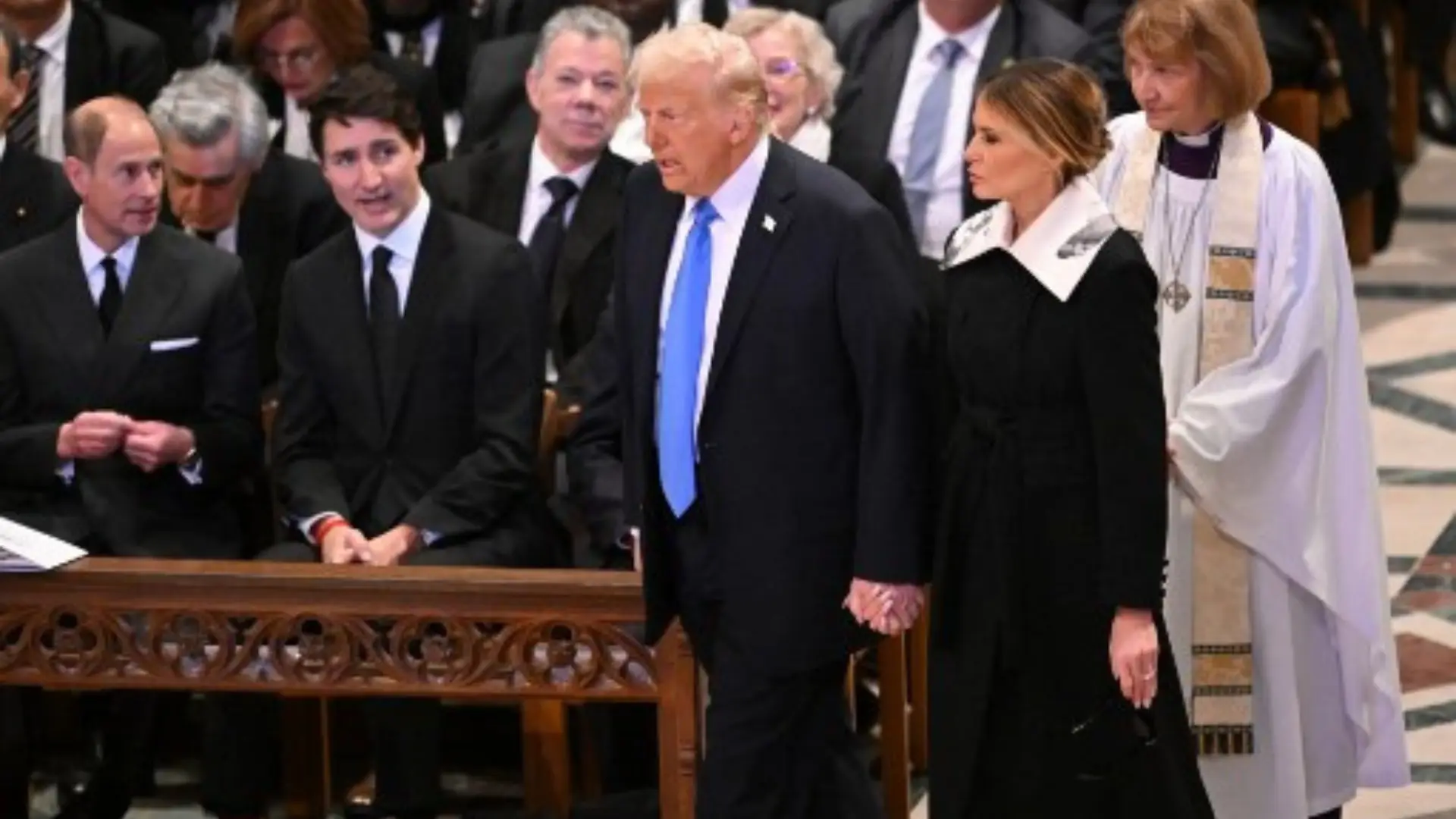 Trump and Trudeau cross paths