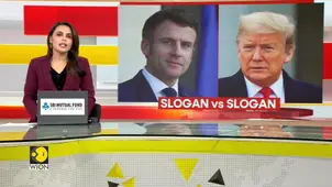 Macron takes a swipe at Trump, 'Plug, Baby, Plug'