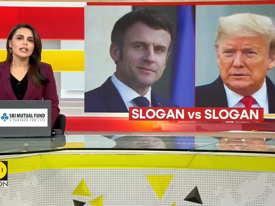 Macron takes a swipe at Trump, 'Plug, Baby, Plug'
