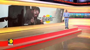 Nigerian artist uses cracked glass to bring art to life