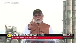 PM Modi speaks with S-400 in background; lauds valour of armed forces | PM Modi at Adampur Air Base