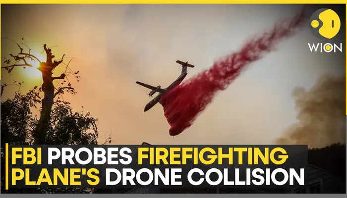 California wildfires: FBI hunts drone operator that downed aircraft