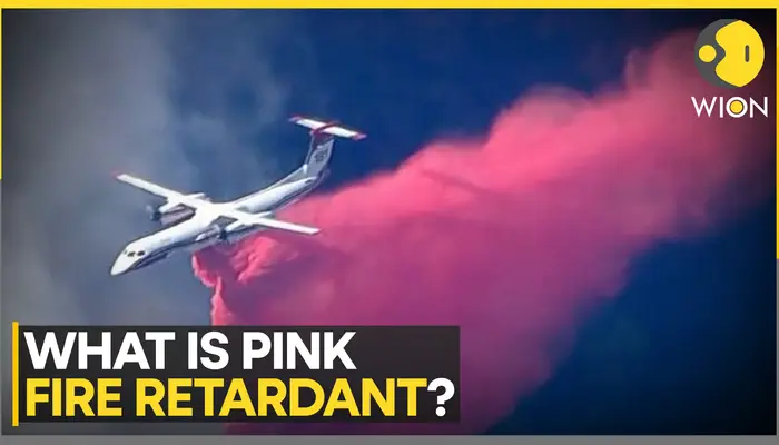 California wildfires: What's in the pink powder covering Los Angeles?