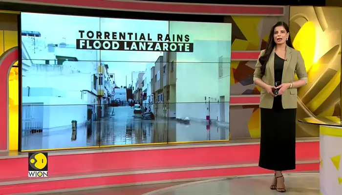 Lanzarote flood: Cars submerged as Canary Islands declare state of emergency