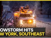 New York snowstorm: Snowstorm buries parts of New York, Snow and ice storm set to blast southeast