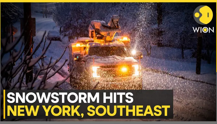 New York snowstorm: Snowstorm buries parts of New York, Snow and ice storm set to blast southeast