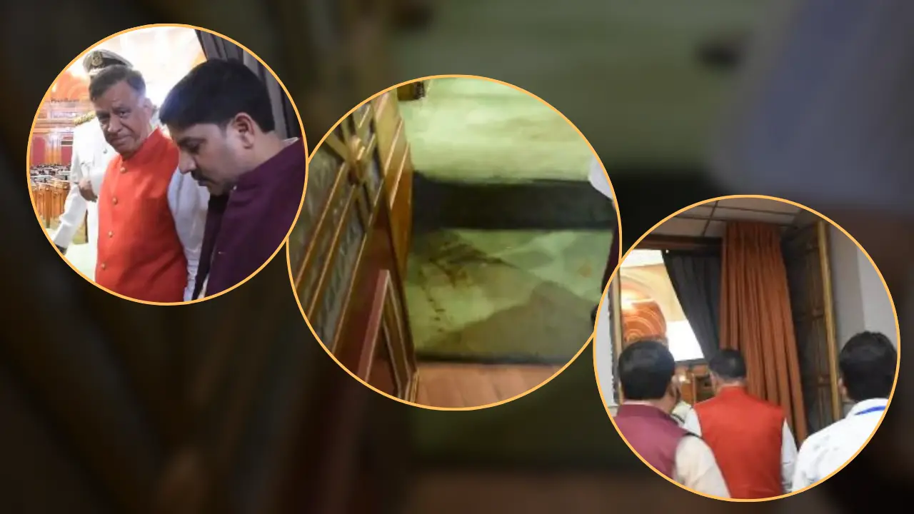 WATCH | UP MLA spits pan masala in assembly building, speaker gets it cleaned
