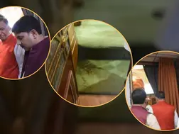 WATCH | UP MLA spits pan masala in assembly building, speaker gets it cleaned
