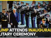 Donald Trump reviews military troops in inaugural tradition despite cold weather
