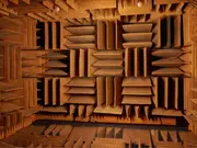 Room where you can hear eyelids flapping, blood gushing is located in...