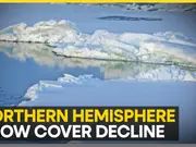Northern Hemisphere snow cover hits record low