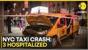 Taxi jumps curb in Manhattan, injures six