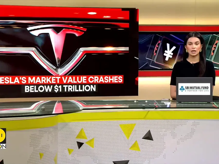 Tesla's value falls below $1 trillion for first time since November