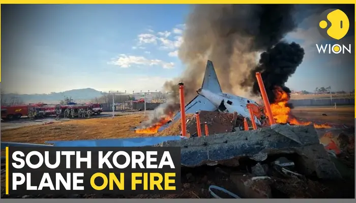 Many killed as plane with 181 people on board crashes on South Korea runway