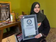 Kashmiri Girl sets Guinness World Record in art of paper folding