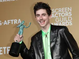 Timothée Chalamet becomes youngest male actor to win SAG Best Actor award for A Complete Unknown