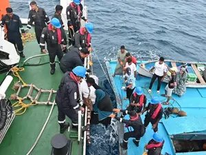 Lakshadweep: Indian Coast Guard rescues 54 passengers from stranded vessel
