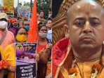 Hundreds of people protest in Kolkata over attacks on Hindus in Bangladesh, demand release of Chinmoy Das