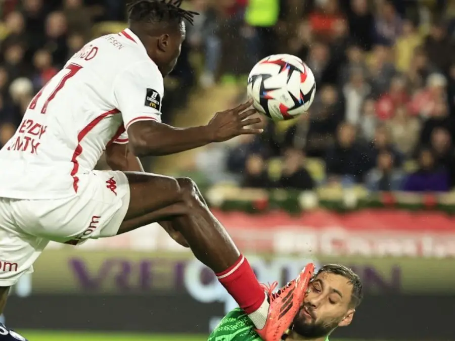 Monaco's Singo apologises to PSG keeper Donnarumma for gruesome face injury
