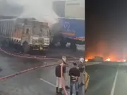 Video: 11 dead, dozens injured in India's Jaipur after collision between truck, LNG tanker