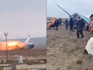 42 killed as Azerbaijan Airlines plane bursts into flames after emergency landing in Kazakhstan