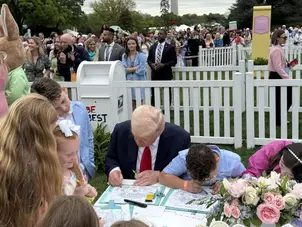 ‘We're bringing religion back in America,’ says Trump as he and Melania host White House Easter Egg Roll