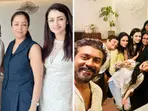 Jyotika poses with Trisha Krishnan, Ramya at a brunch party, Suriya clicks selfie with the ladies