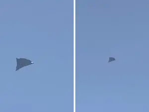 A tailless fighter jet?: Blurry images show new Chinese military aircraft with unusual design