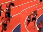 WATCH | Virginia high school runner who hit her competitor with baton charged with assault