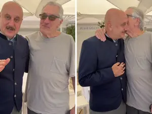 Anupam Kher gets a kiss from Robert De Niro as they meet at Cannes 2025: ‘So happy to meet Mr De Niro!’