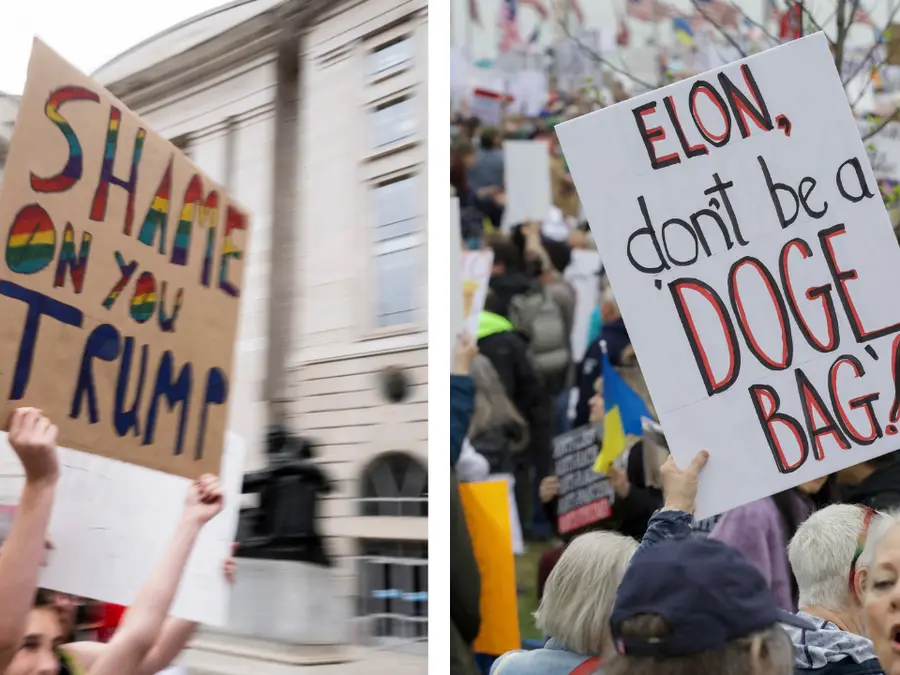 'Shame on you Trump': Americans gather for 'Hands Off' protest against US president, Musk; say 'don't be DOGE BAG'