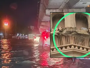 Hyderabad: Rain, thunderstorm wreak havoc, portion of Charminar minaret falls