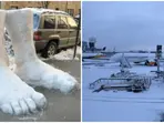 UK snow: Arctic blast snowstorm leads to airport runway closures, powercuts