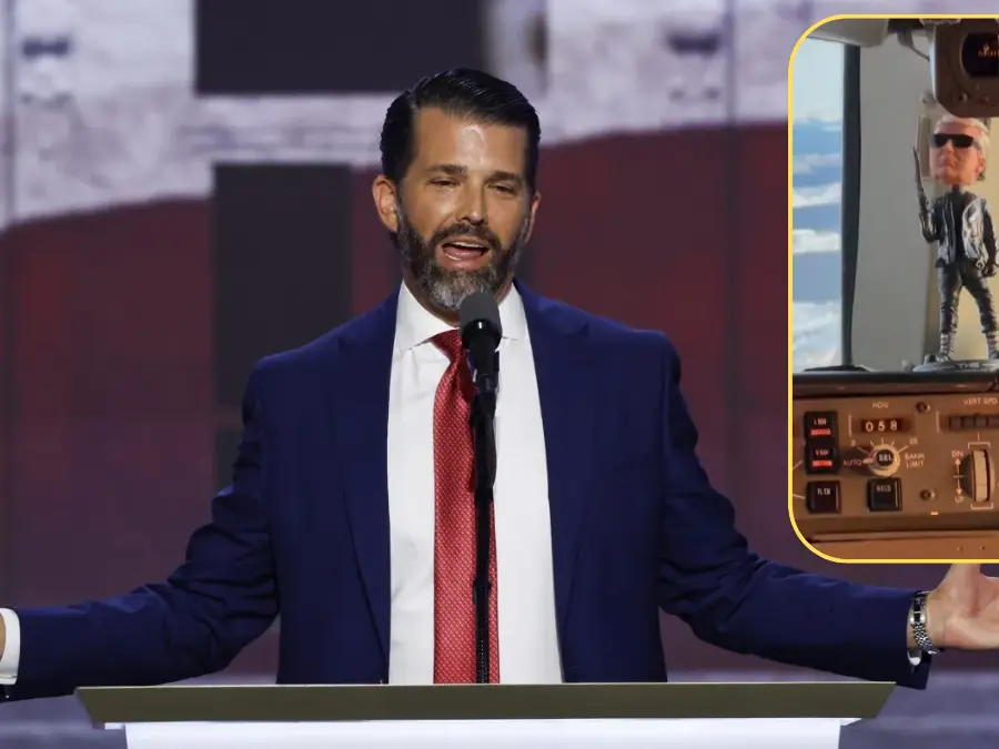 Trump Jr arrives in Greenland, shares video featuring 'mini statue of Donald Trump'. Netizens react