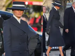 Donald Trump inauguration: Melania Trump looks graceful in blue classic coat dress | See pics
