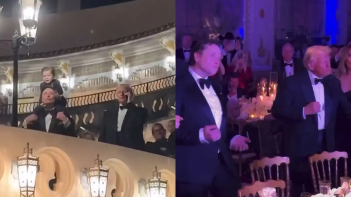 Watch: Elon Musk, his son X celebrate New Year's Eve with Trump at Mar-a-Lago