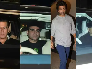Salman Khan, Arbaaz Khan, Salim Khan and others attend high-profile Sikandar screening; in pics