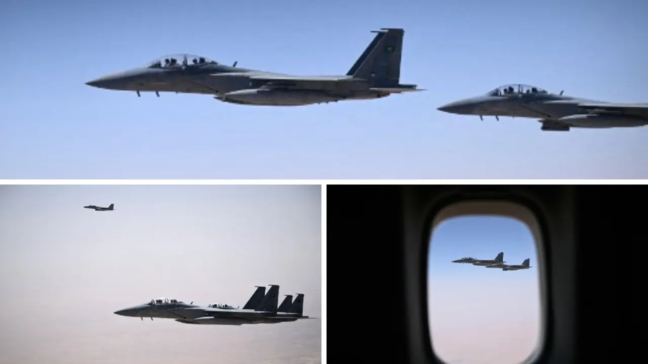  F-15 fighter jets escorted Air Force One