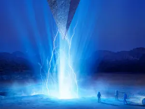 Is this perfectly smooth structure near California an alien base?