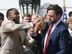 Oops! Video shows moment Vance dropped college football trophy: '...so I decided to break it'