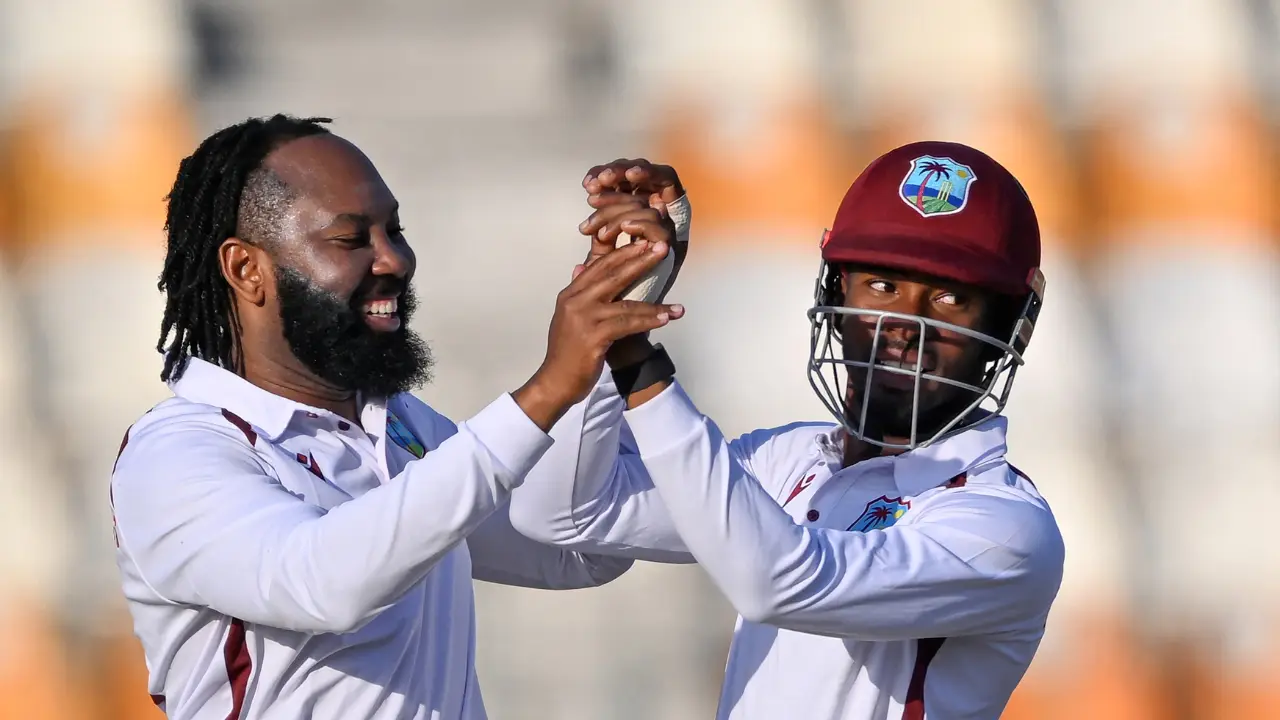 PAK vs WI: West Indies earn slender lead over Pakistan after Noman hat trick