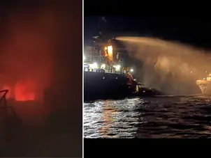 Is Israel to blame? Gaza-bound ship carrying aid, activists, bombed by drones in international waters | Video