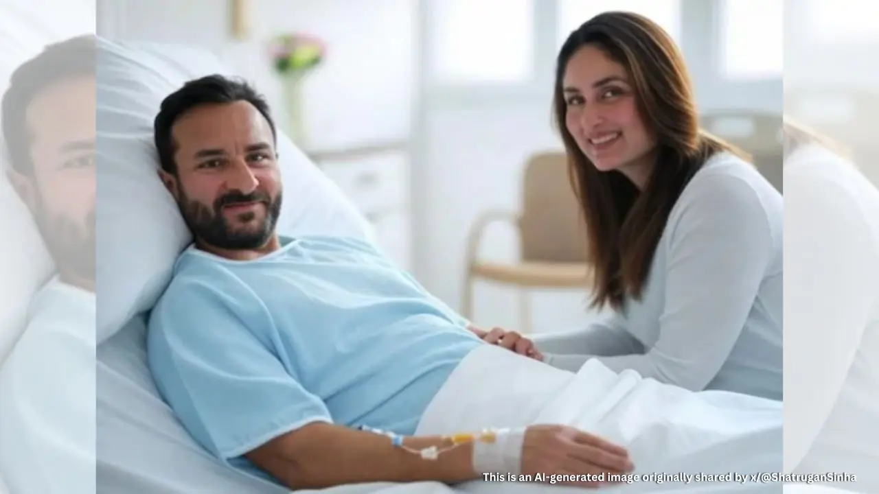 Oops! Shatrughan Sinha shares AI-generated image of Saif-Kareena, wishing him health