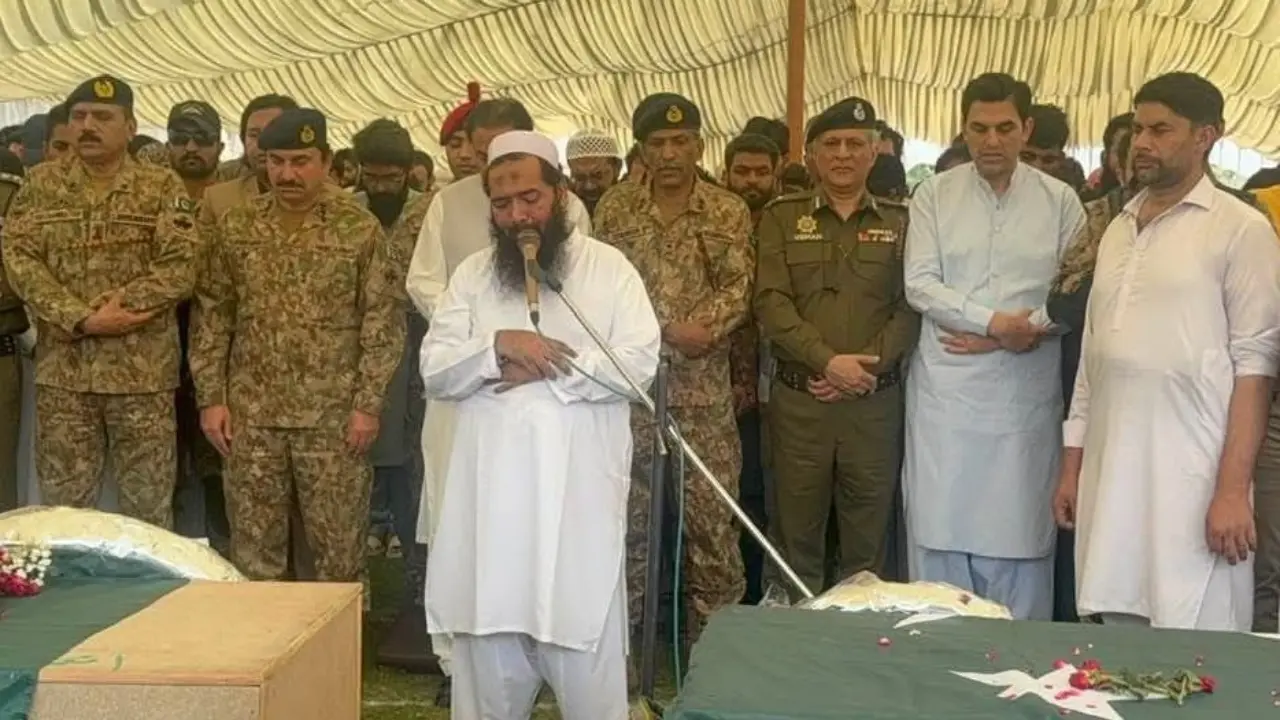 This pic says it all: Pakistani Army stands with LeT leader Abdul Rauf at terror camp hit by India under Operation Sindoor