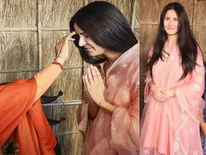 Katrina Kaif visits Maha Kumbh with mother-in-law Veena Kaushal, meets Swami Chidanand Saraswati