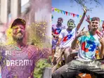 IPL 2025: Kolkata Knight Riders, Delhi Capitals squads celebrate Holi ahead of upcoming season